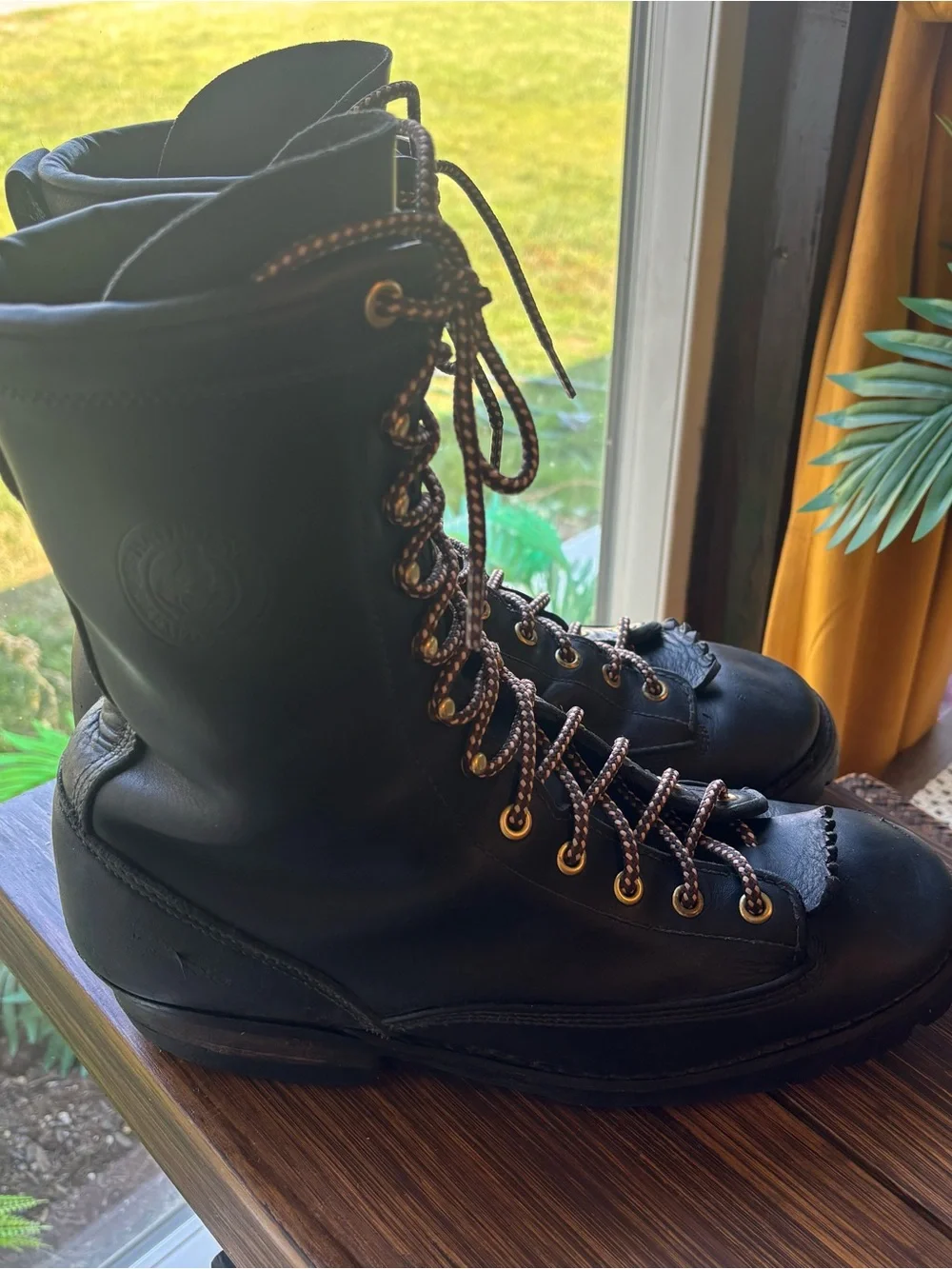 Men's Black Leather Hathorn Explorer Wild-land Fire Boots